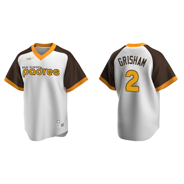 Men's San Diego Padres Trent Grisham White Cooperstown Collection Home Jersey