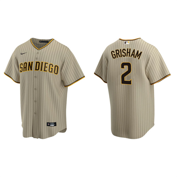Men's San Diego Padres Trent Grisham Sand Brown Replica Alternate Jersey