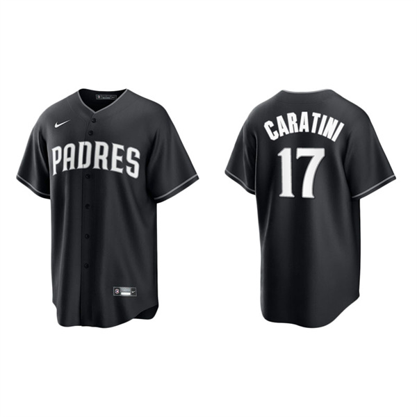 Men's San Diego Padres Victor Caratini Black White Replica Official Jersey