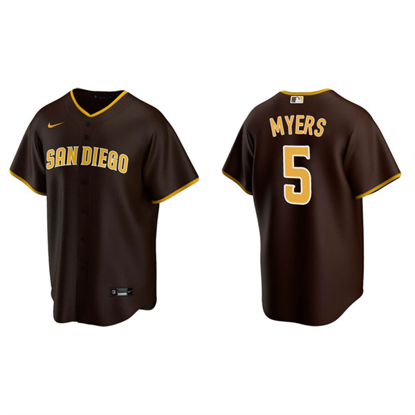 Men's San Diego Padres Wil Myers Brown Replica Road Jersey