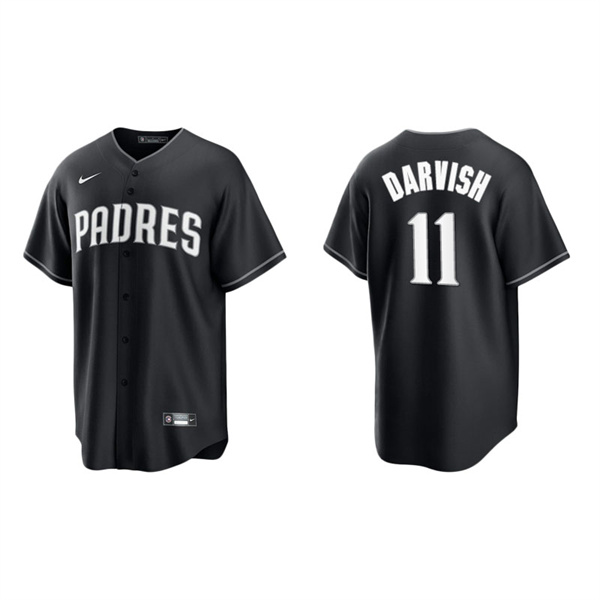 Men's San Diego Padres Yu Darvish Black White Replica Official Jersey