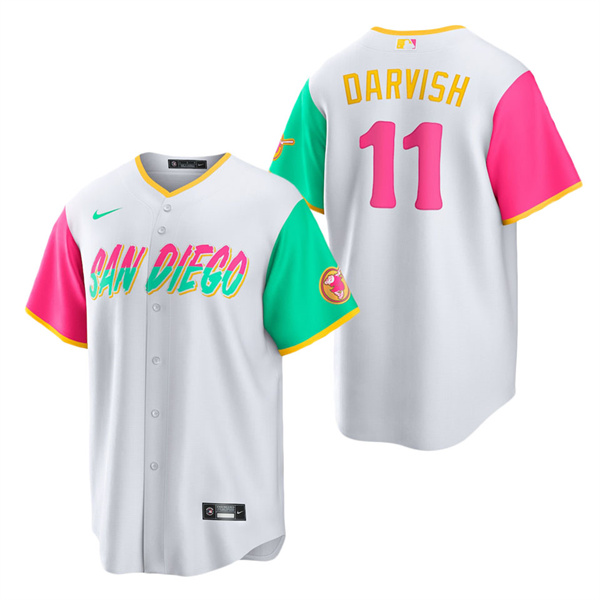 Men's San Diego Padres Yu Darvish White 2022 City Connect Replica Jersey