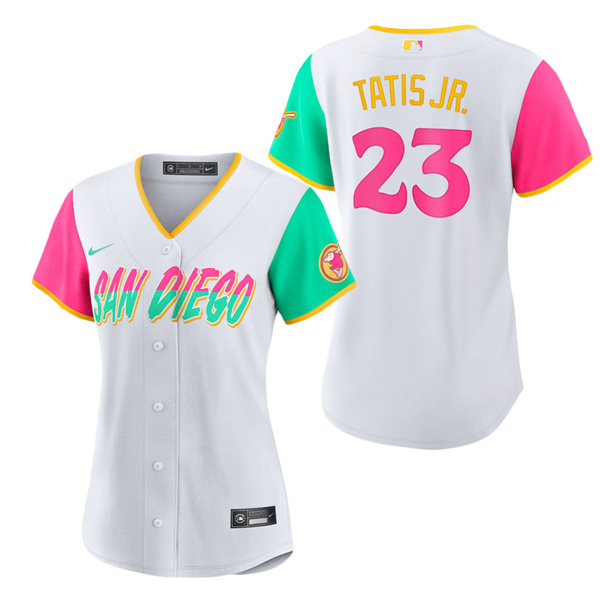 Women's San Diego Padres Fernando Tatis Jr. White 2022 City Connect Replica Jersey