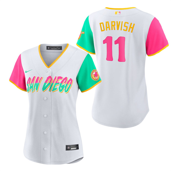 Women's San Diego Padres Yu Darvish White 2022 City Connect Replica Jersey