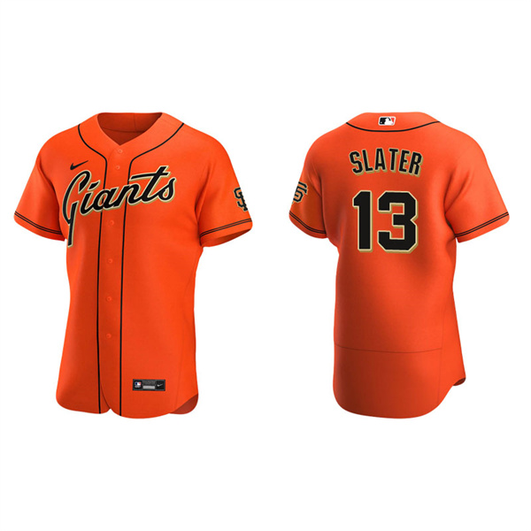 Men's San Francisco Giants Austin Slater Orange Authentic Alternate Jersey