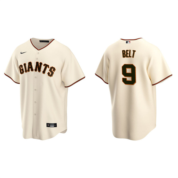 Men's San Francisco Giants Brandon Belt Cream Replica Home Jersey
