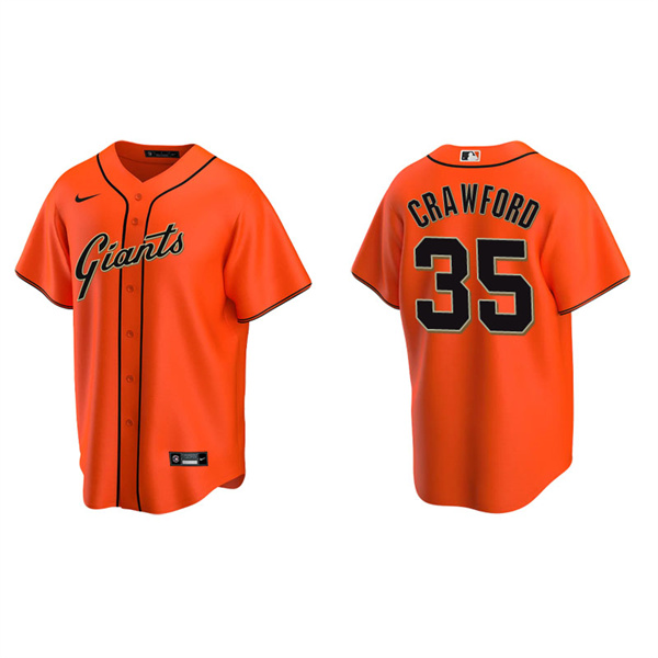 Men's San Francisco Giants Brandon Crawford Orange Replica Alternate Jersey