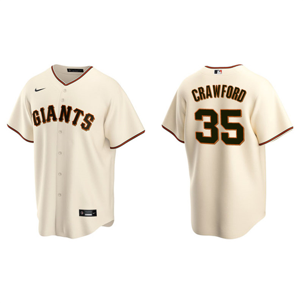 Men's San Francisco Giants Brandon Crawford Cream Replica Home Jersey