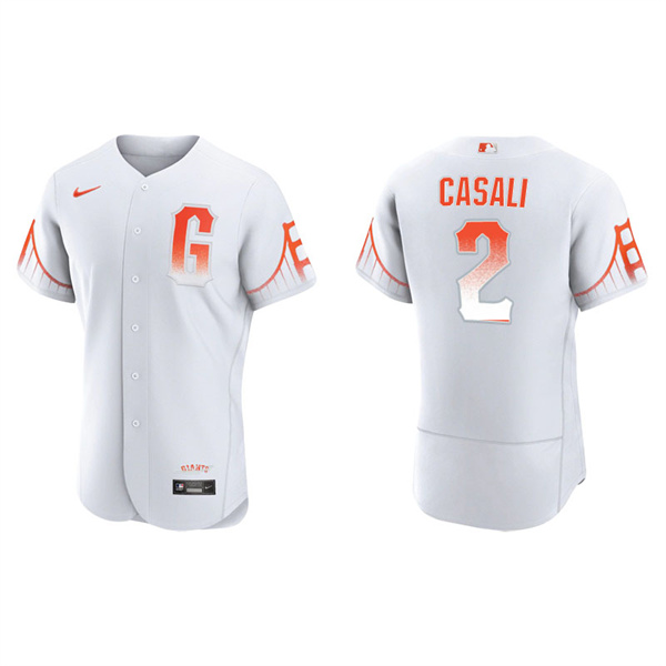 Men's San Francisco Giants Curt Casali White 2021 City Connect Authentic Jersey