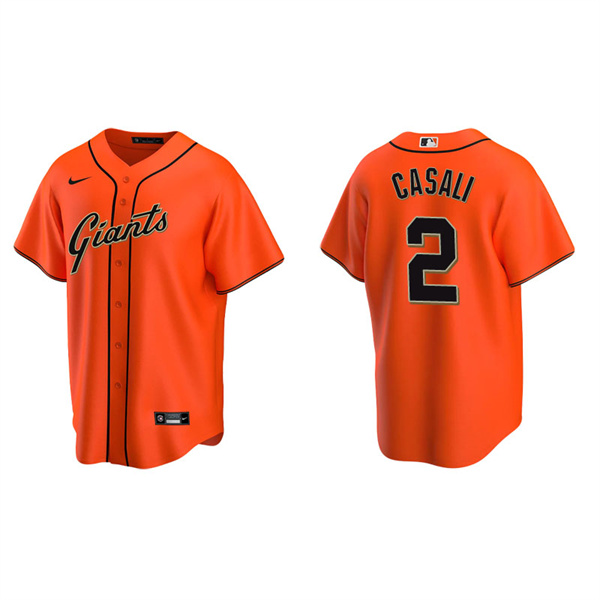 Men's San Francisco Giants Curt Casali Orange Replica Alternate Jersey