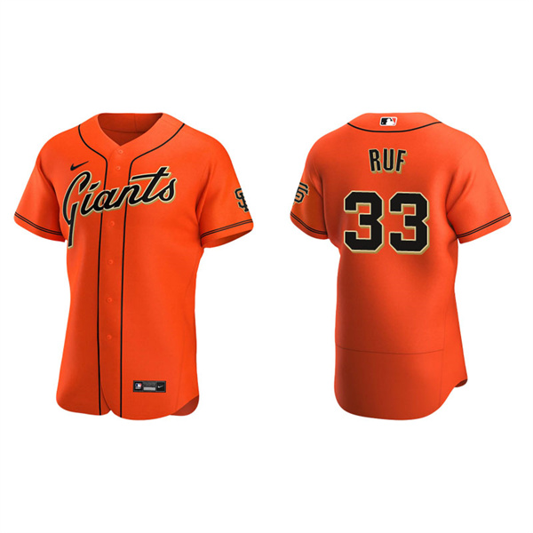 Men's San Francisco Giants Darin Ruf Orange Authentic Alternate Jersey