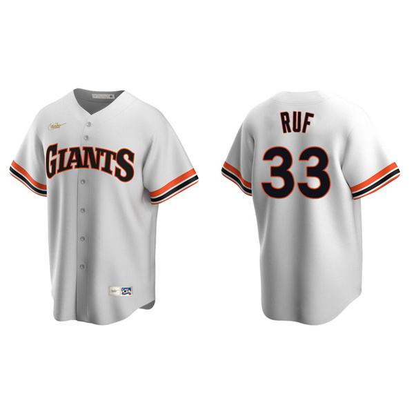 Men's San Francisco Giants Darin Ruf White Cooperstown Collection Home Jersey