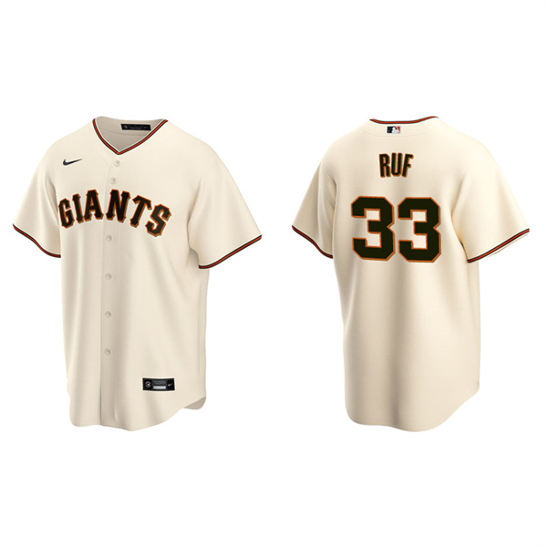 Men's San Francisco Giants Darin Ruf Cream Replica Home Jersey