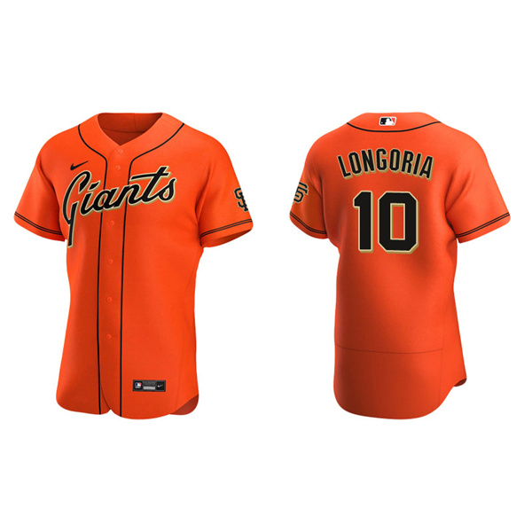 Men's San Francisco Giants Evan Longoria Orange Authentic Alternate Jersey