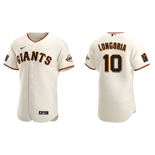 Men's San Francisco Giants Evan Longoria Cream Authentic Home Jersey