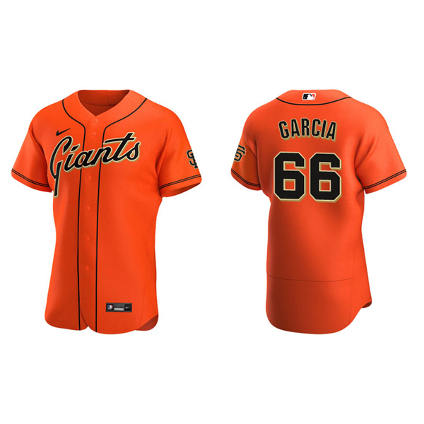Men's San Francisco Giants Jarlin Garcia Orange Authentic Alternate Jersey