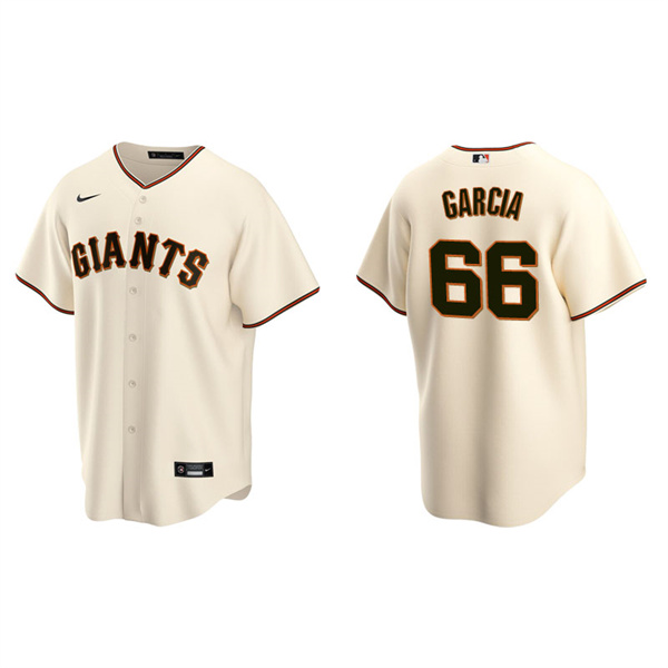 Men's San Francisco Giants Jarlin Garcia Cream Replica Home Jersey