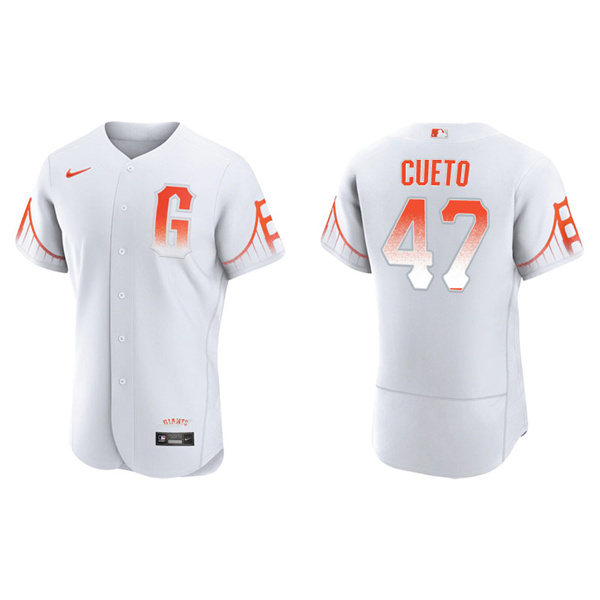 Men's San Francisco Giants Johnny Cueto White 2021 City Connect Authentic Jersey