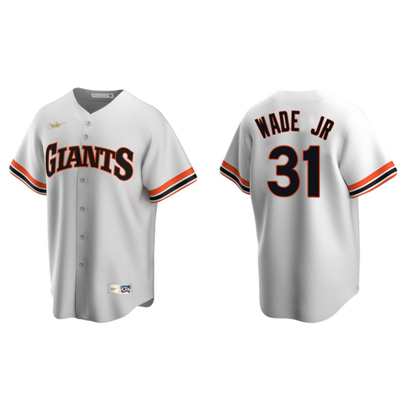 Men's San Francisco Giants LaMonte Wade Jr. White Cooperstown Collection Home Jersey