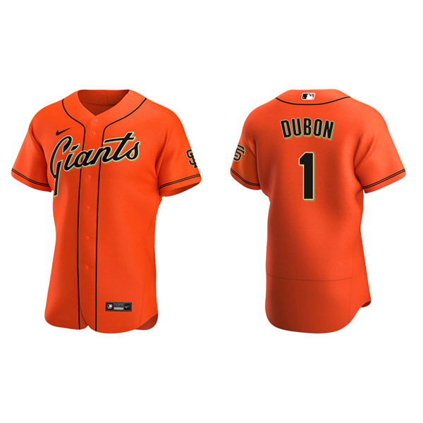 Men's San Francisco Giants Mauricio Dubon Orange Authentic Alternate Jersey