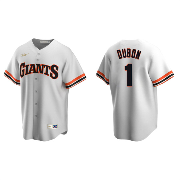 Men's San Francisco Giants Mauricio Dubon White Cooperstown Collection Home Jersey