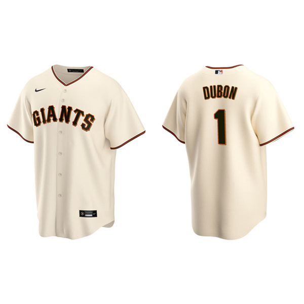 Men's San Francisco Giants Mauricio Dubon Cream Replica Home Jersey