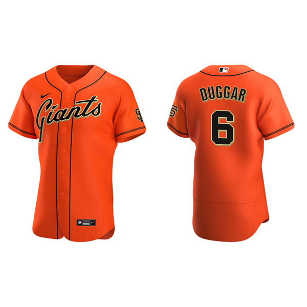 Men's San Francisco Giants Steven Duggar Orange Authentic Alternate Jersey