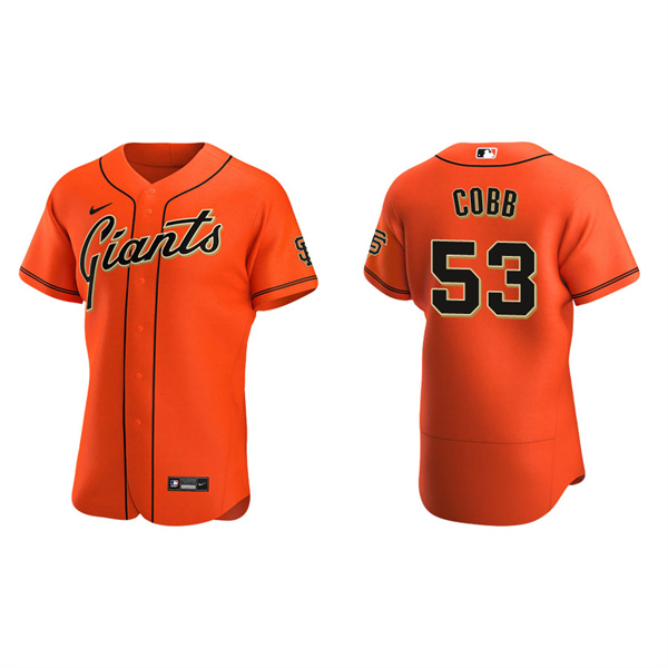 Men's Alex Cobb San Francisco Giants Orange Authentic Alternate Jersey
