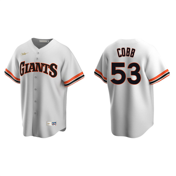 Men's Alex Cobb San Francisco Giants White Cooperstown Collection Home Jersey