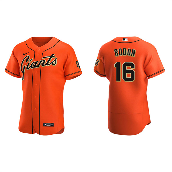 Men's San Francisco Giants Carlos Rodon Orange Authentic Alternate Jersey