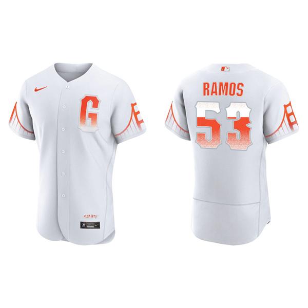 Men's San Francisco Giants Heliot Ramos White 2021 City Connect Authentic Jersey