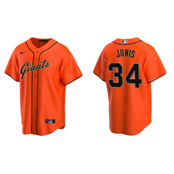 Men's San Francisco Giants Jakob Junis Orange Replica Alternate Jersey