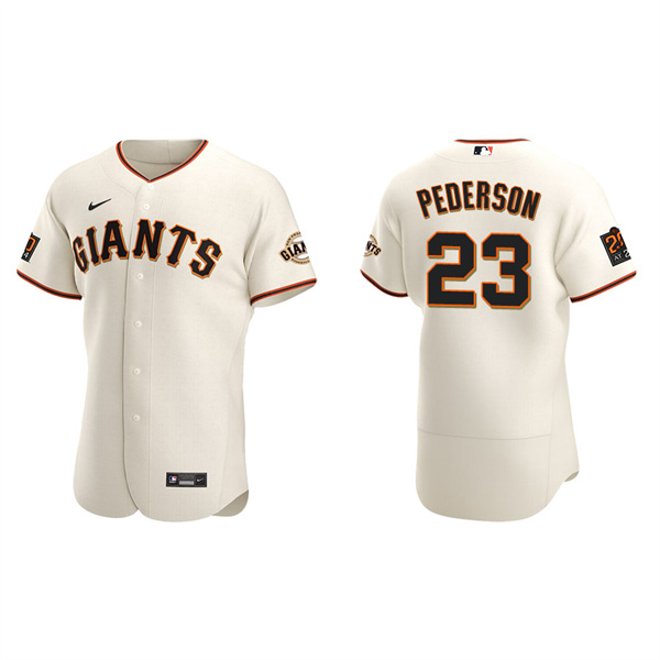 Men's San Francisco Giants Joc Pederson Cream Authentic Home Jersey