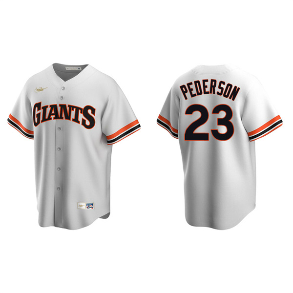 Men's San Francisco Giants Joc Pederson White Cooperstown Collection Home Jersey