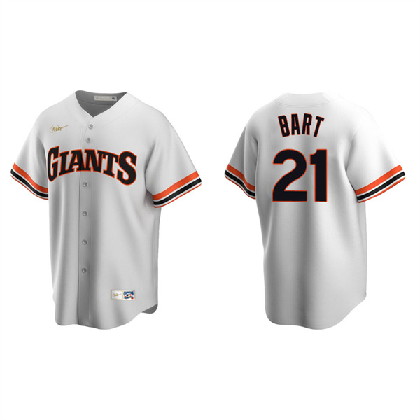 Men's San Francisco Giants Joey Bart White Cooperstown Collection Home Jersey