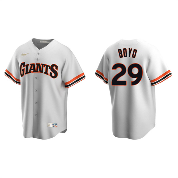 Men's San Francisco Giants Matthew Boyd White Cooperstown Collection Home Jersey