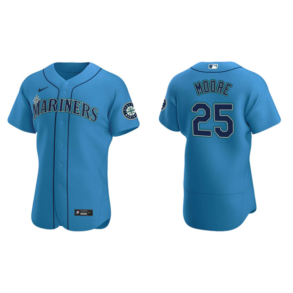 Men's Seattle Mariners Dylan Moore Royal Authentic Alternate Jersey