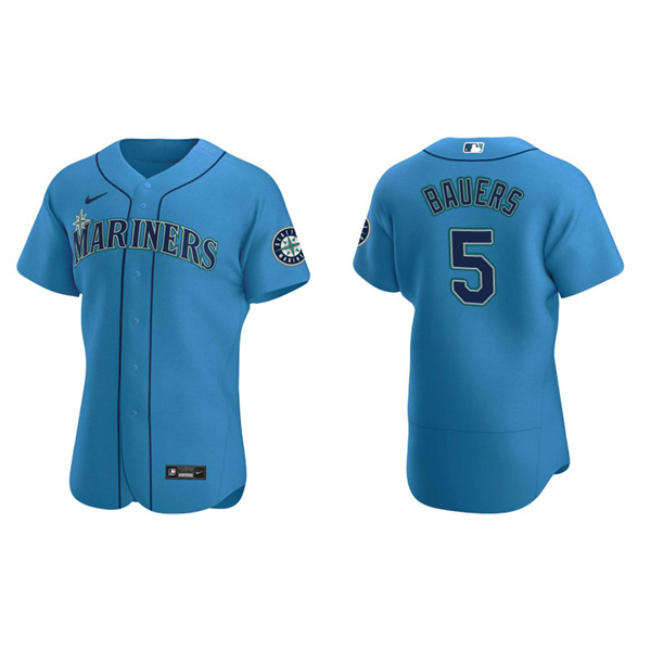 Men's Seattle Mariners Jake Bauers Royal Authentic Alternate Jersey