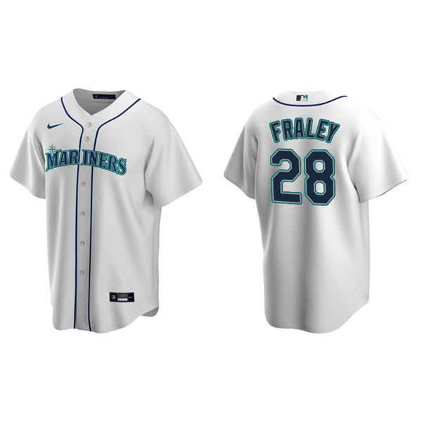 Men's Seattle Mariners Jake Fraley White Replica Home Jersey