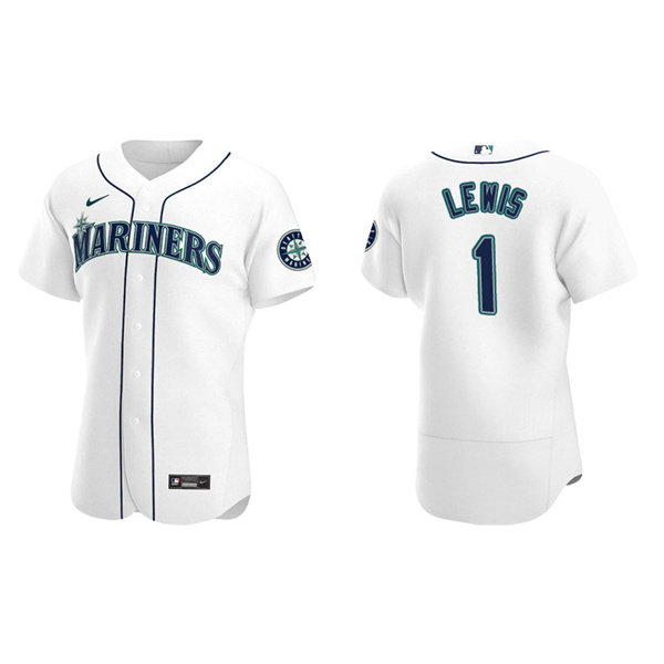 Men's Seattle Mariners Kyle Lewis White Authentic Home Jersey