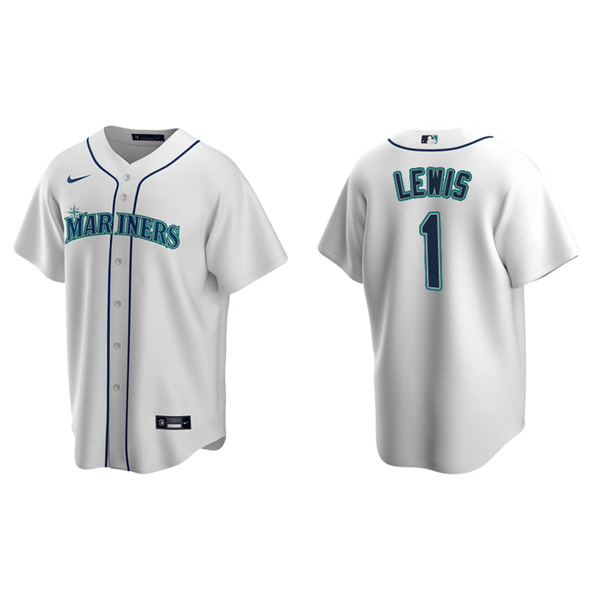 Men's Seattle Mariners Kyle Lewis White Replica Home Jersey