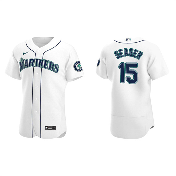 Men's Seattle Mariners Kyle Seager White Authentic Home Jersey