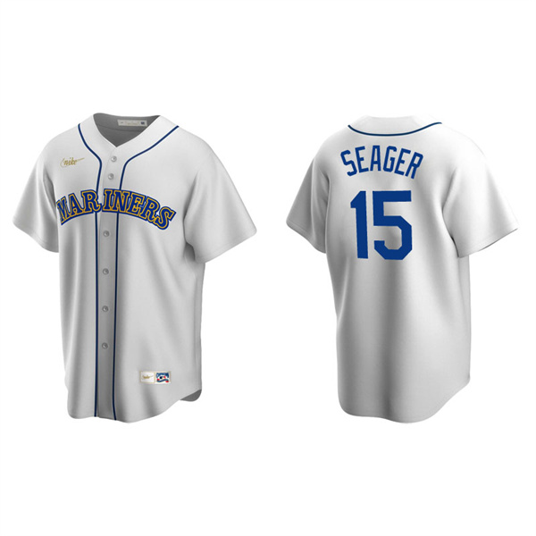 Men's Seattle Mariners Kyle Seager White Cooperstown Collection Home Jersey
