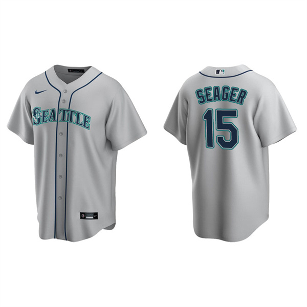Men's Seattle Mariners Kyle Seager Gray Replica Road Jersey