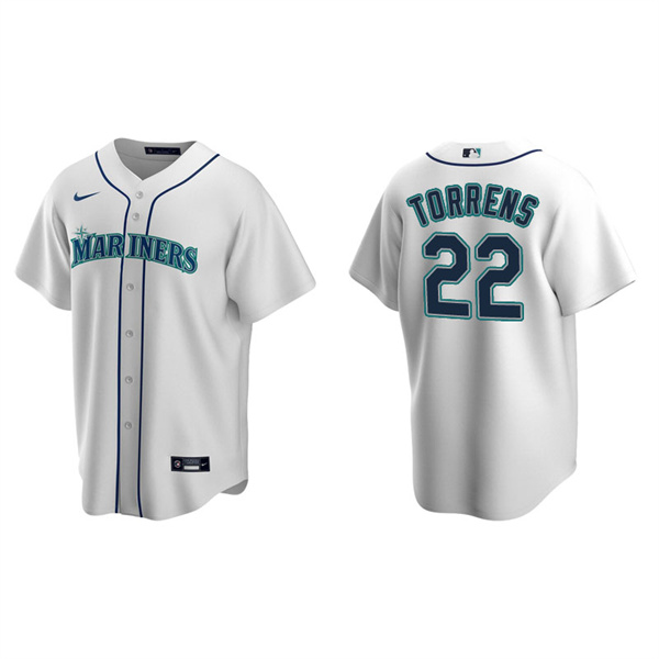 Men's Seattle Mariners Luis Torrens White Replica Home Jersey
