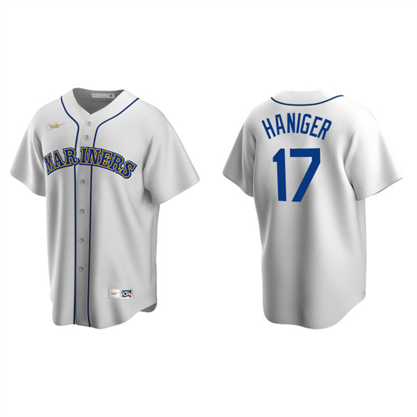 Men's Seattle Mariners Mitch Haniger White Cooperstown Collection Home Jersey