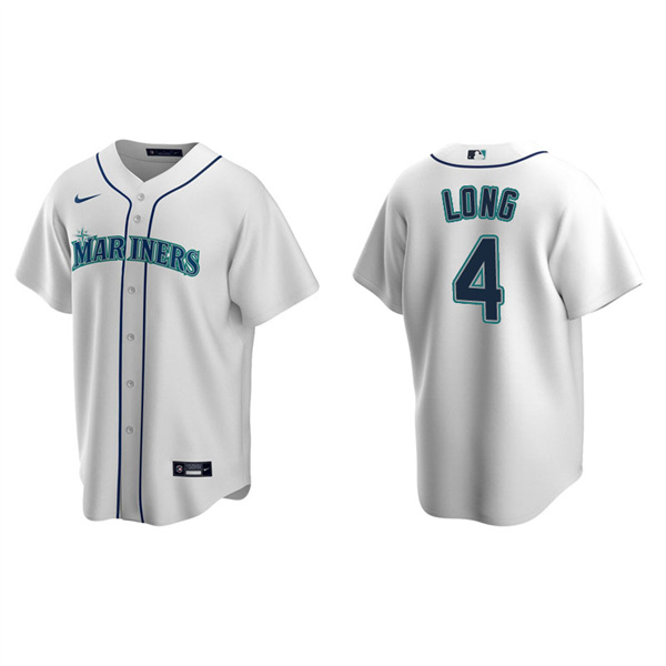 Men's Seattle Mariners Shed Long Jr. White Replica Home Jersey