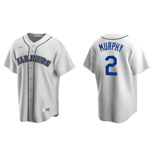 Men's Seattle Mariners Tom Murphy White Cooperstown Collection Home Jersey