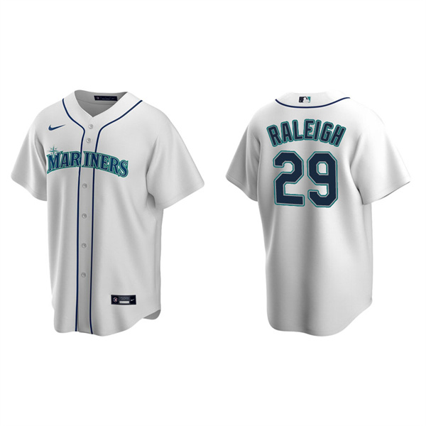 Men's Cal Raleigh Seattle Mariners White Replica Home Jersey