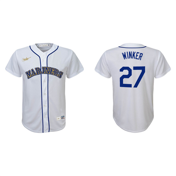Youth Seattle Mariners Jesse Winker White Cooperstown Collection Jersey